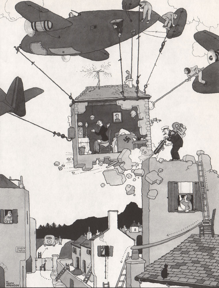 HEATH ROBINSON. Kidnapping Lord Haw-Haw. Second World War 1973 old print